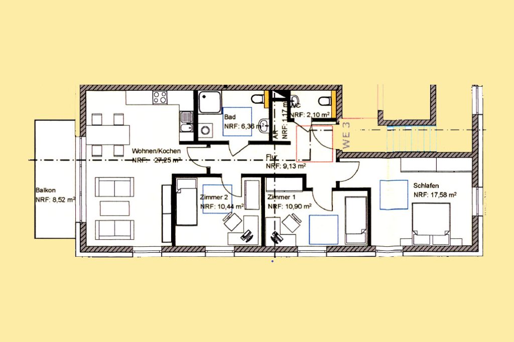 Grundriss 4-Zimmer-Wohnung